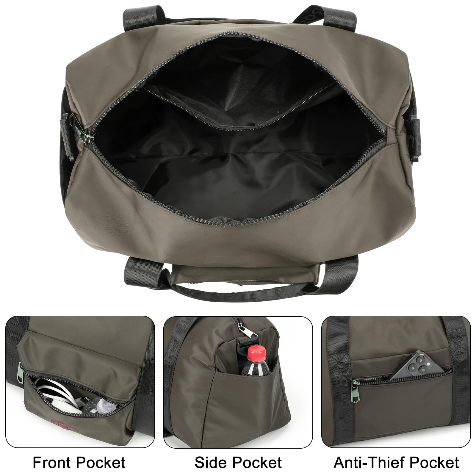 Boardingblue Bolsa de viaje para debajo del asiento (43 x 25 x 22,8 cm), color gris