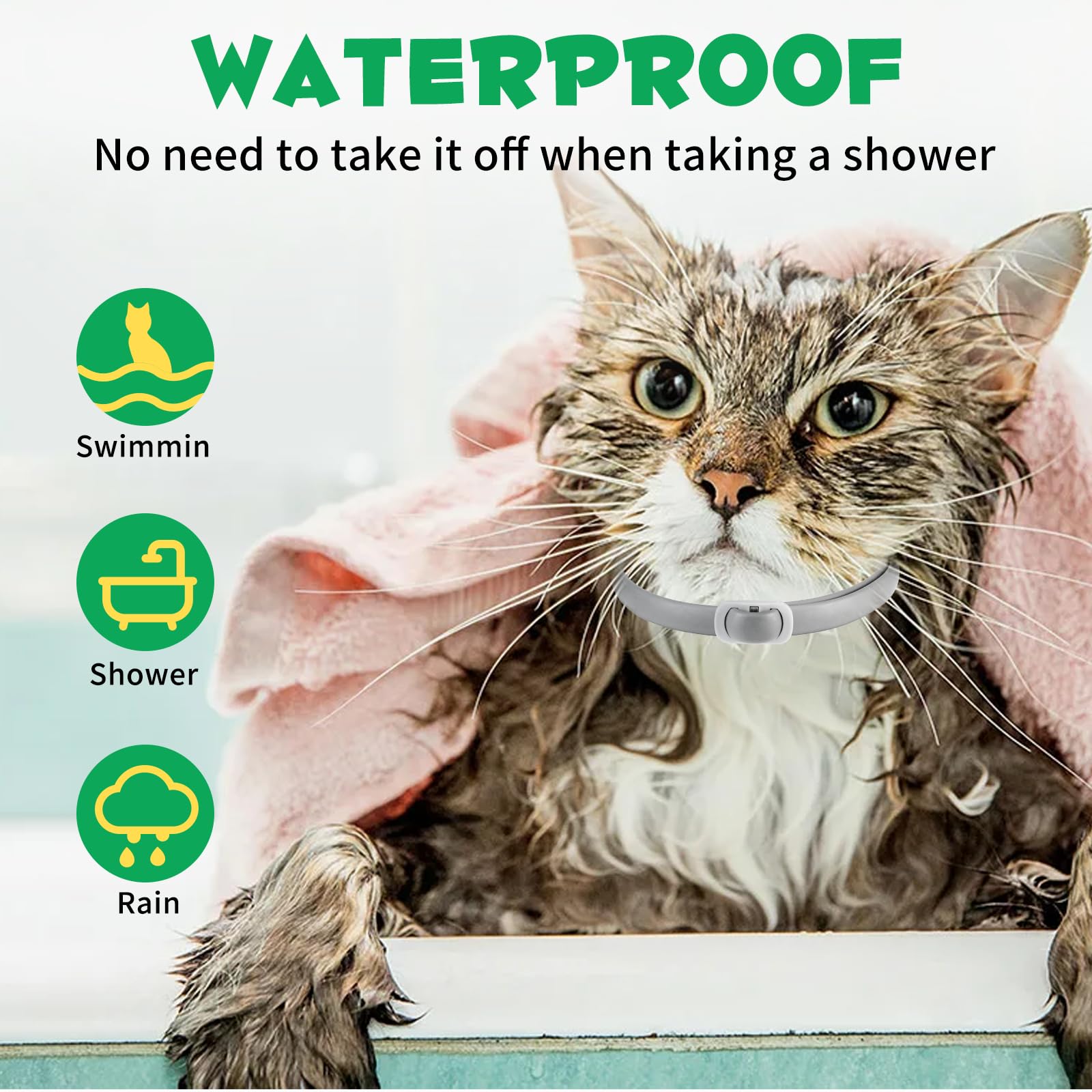 Collare Antipulci Per Gatti Naturale - 4 Pezzi Con Olio Di Neem, Protezione 24 Mesi Contro Zecche E Insetti - Foto 8