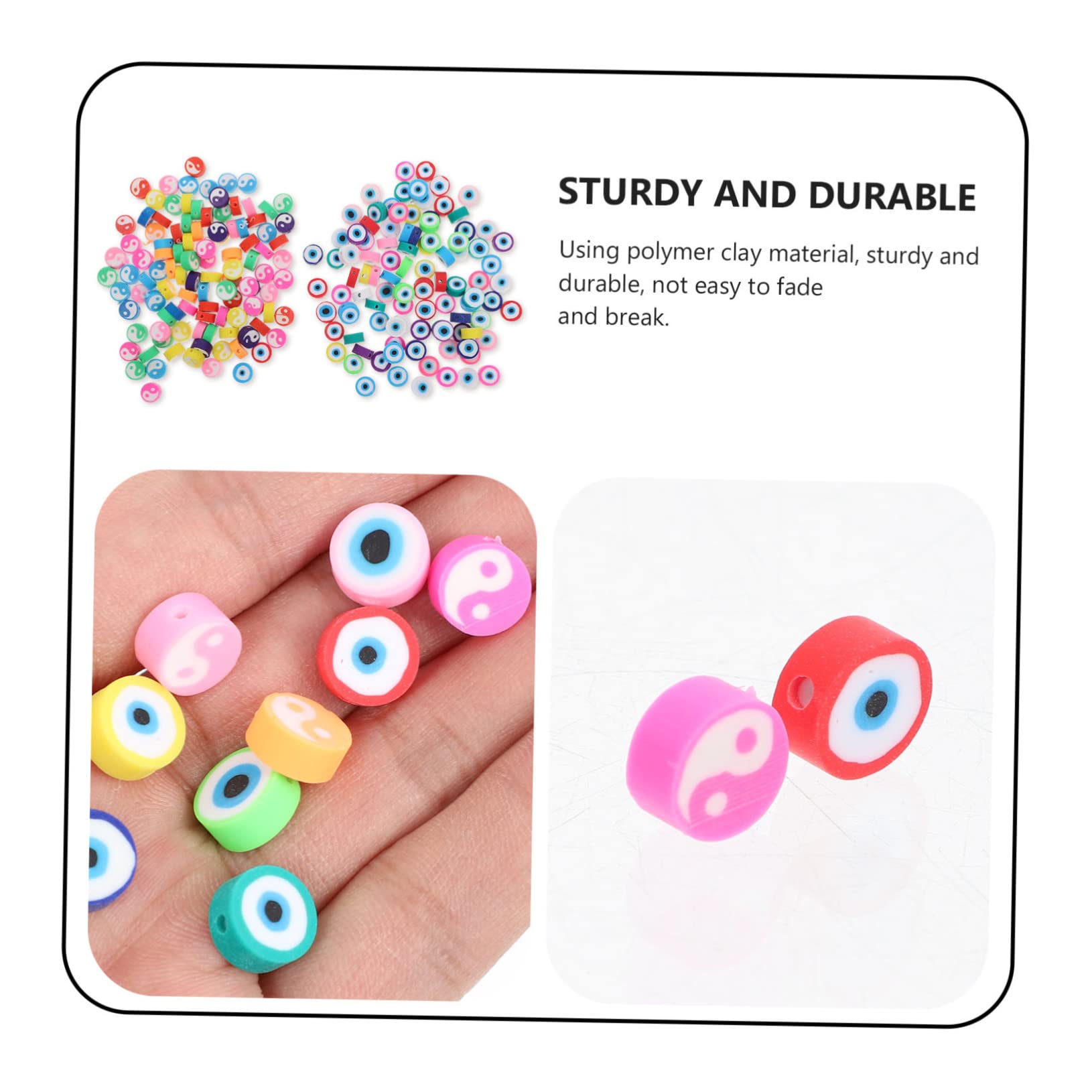 NUOBESTY 800 Stk Weiche Keramik perlen Perlenketten Haarschleife Harz Perlen für Armbänder Schmuck DIY Bastelzauber DIY Halskette lose Perlen empfindlich Verstreute Perlen Charme Ton