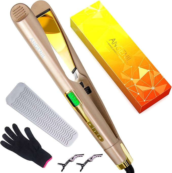 ANGENIL Professional Hair Straightener and Curler 2 in 1, MultiStyler