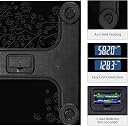 DOZZBY with DB India Electronic Thick Tempered Glass LCD Display Digital Personal Bathroom Health Body Weight Weighing Scales For Body Weight,weight machine for human body (black- flower) gallery image