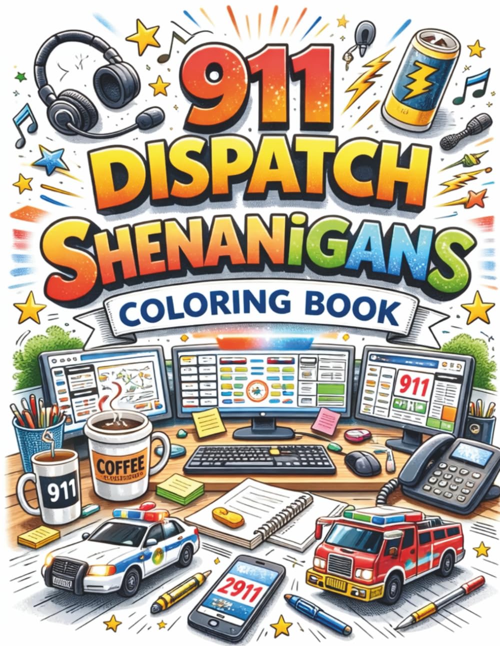 911 Dispatch Shenanigans Coloring Book