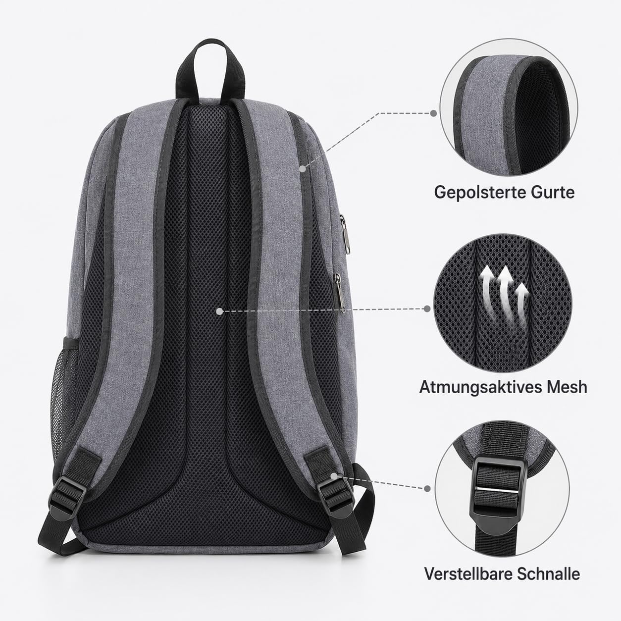 Tennisrucksack Kinder Damen mit Schuhfach, Kompakter Sport Rucksack für Tennis, Badminton und Padel, Leichte Tennistasche Kinder für Mädchen, Frauen und Jugendliche, Schlägertasche für Tennisschläger