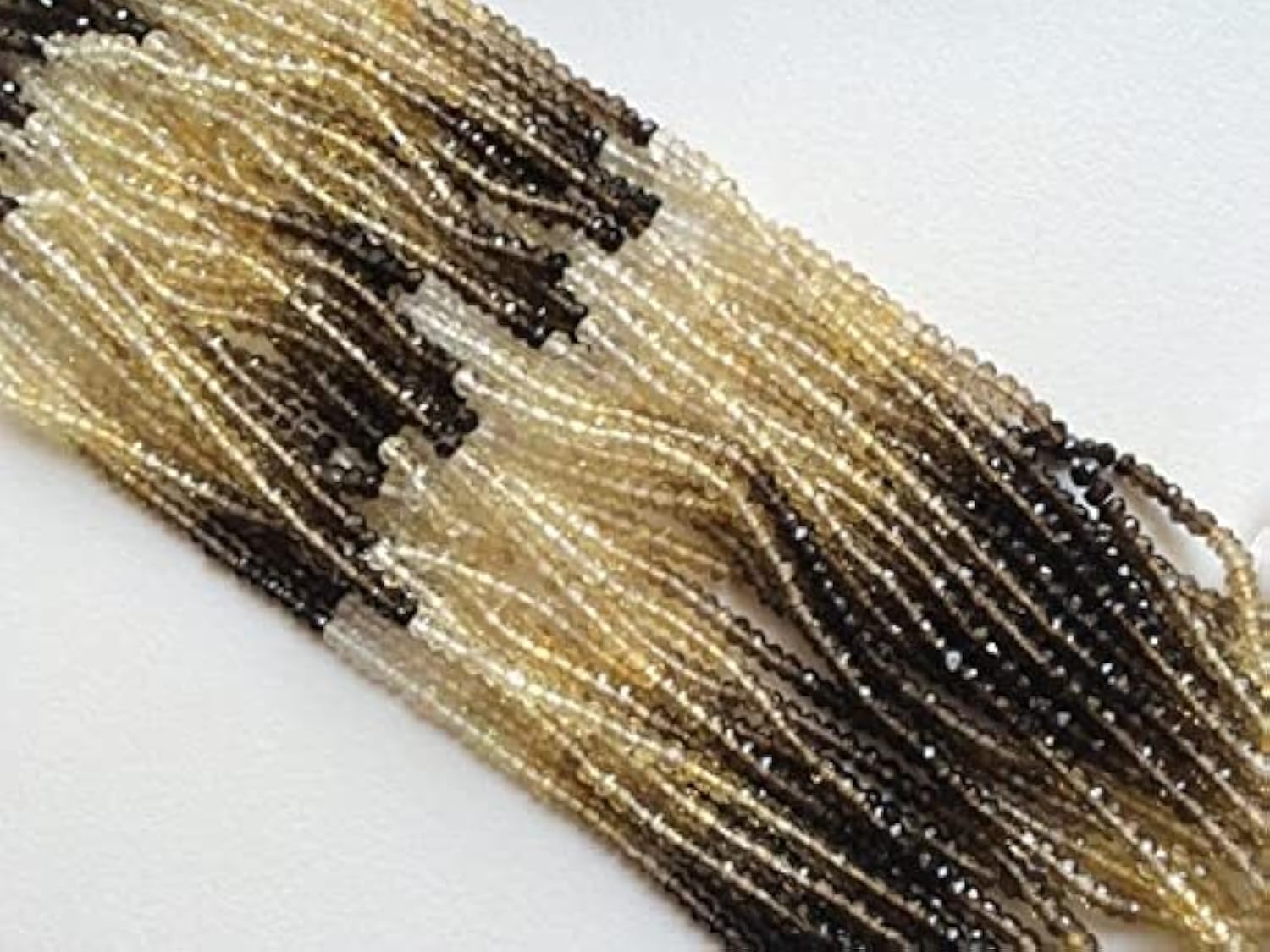 Perles de quartz citron 3-4mm pour collier et création bijoux DIY