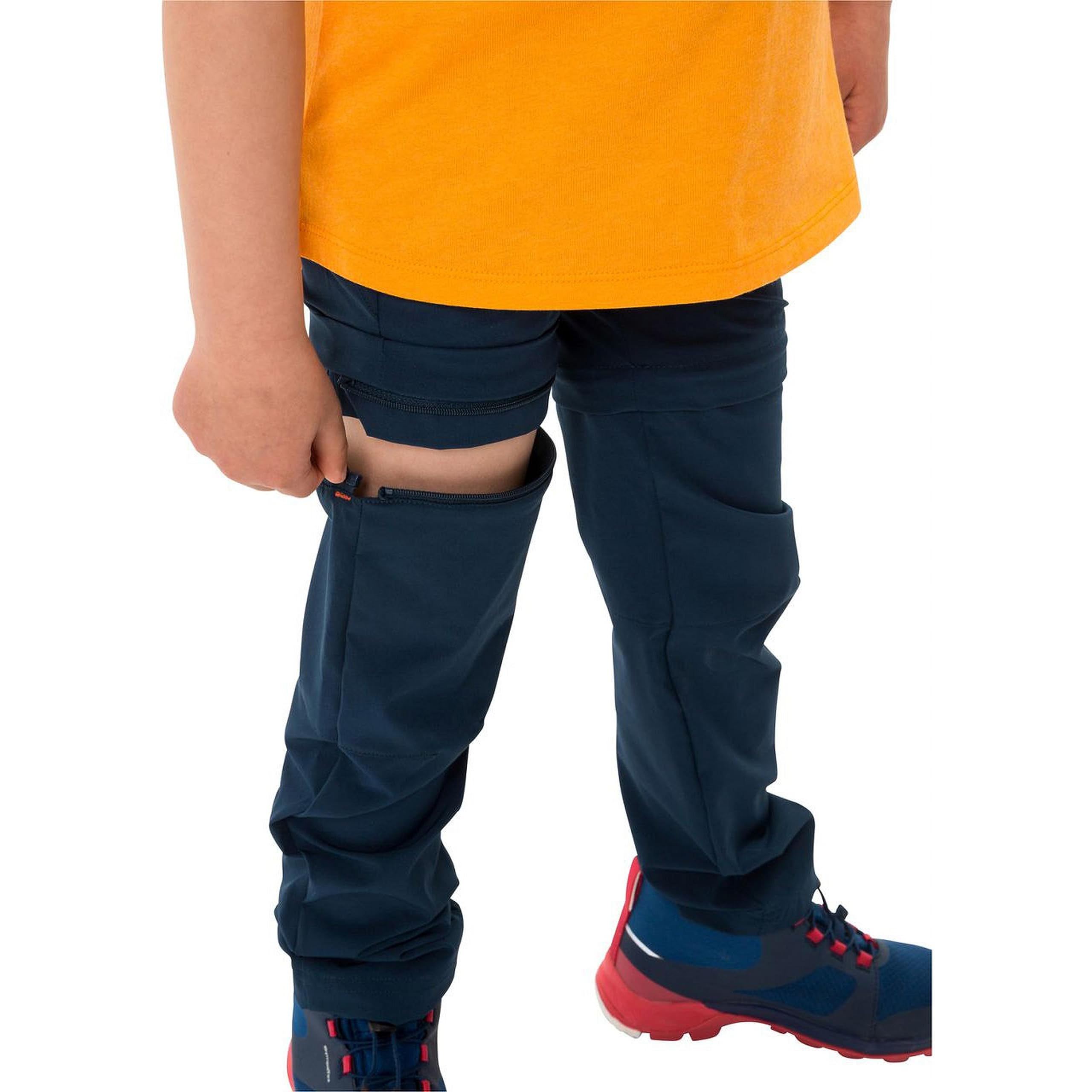 VAUDE Leichte Zip-Off-Wanderhose für Jungen und Mädchen, zur extra kurzen Shorts abzippbar, elastisches, schnelltrocknendes Material, UPF 50, Kinderhose