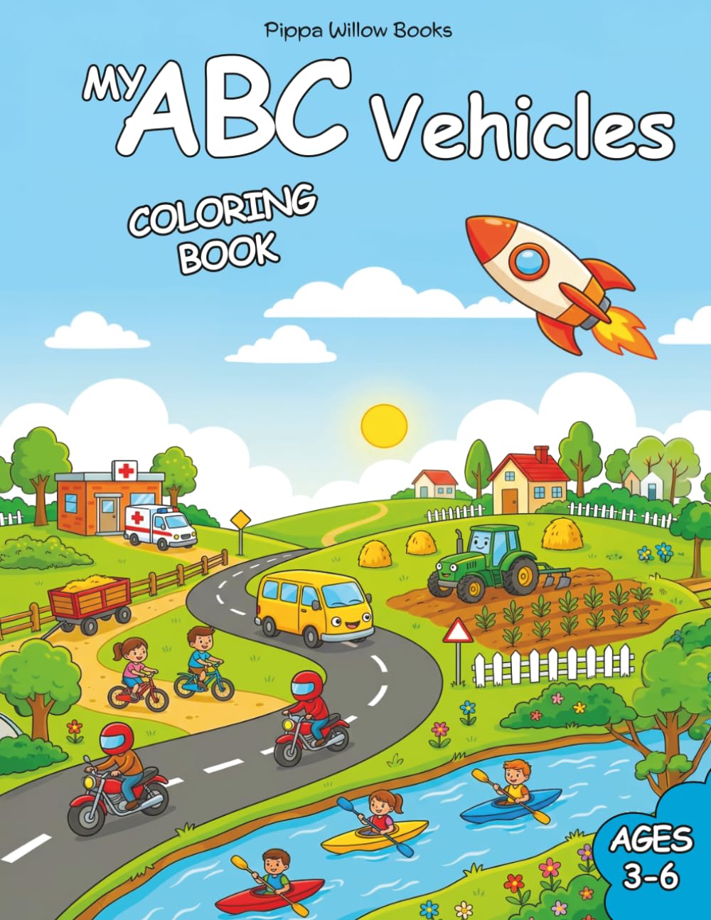 My ABC Vehicles: An Alphabet Coloring Book with Cars, Trucks, Boats, Planes, and Things That Go for Preschool Learning Ages 3–6 (My ABC Coloring Book Series)