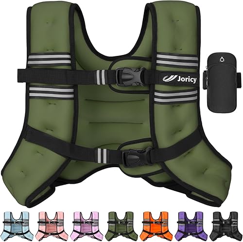 Miniatura 13 de Chaleco con peso unisex, con franja reflectante para correr, entrenamiento, caminar, entrenamiento de fuerza, pérdida de peso, fitness