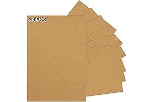 200 Sheets 8.5 x 11 Kraft Cardstock in 90lb for DIY Paper Projects
