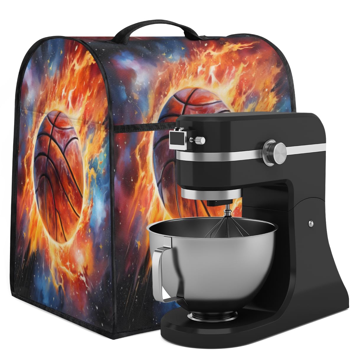Coffee Maker Cover Galaxy Basketball Kitchen Appliance Covers Small Appliance Covers Blender Cover Juicer Cover Dust Covers for Kitchen Appliances with Top Handle and Pockets,Washable,C209