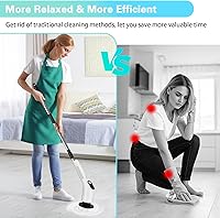 Vista 4 de LICHIFIT Limpiador eléctrico giratorio, cepillo de limpieza de ducha inalámbrico impermeable con cabezales de cepillo reemplazables y mango