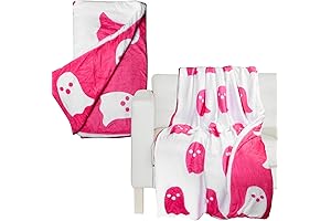 Cupcakes and Cashmere Pink Ghost Halloween Blanket