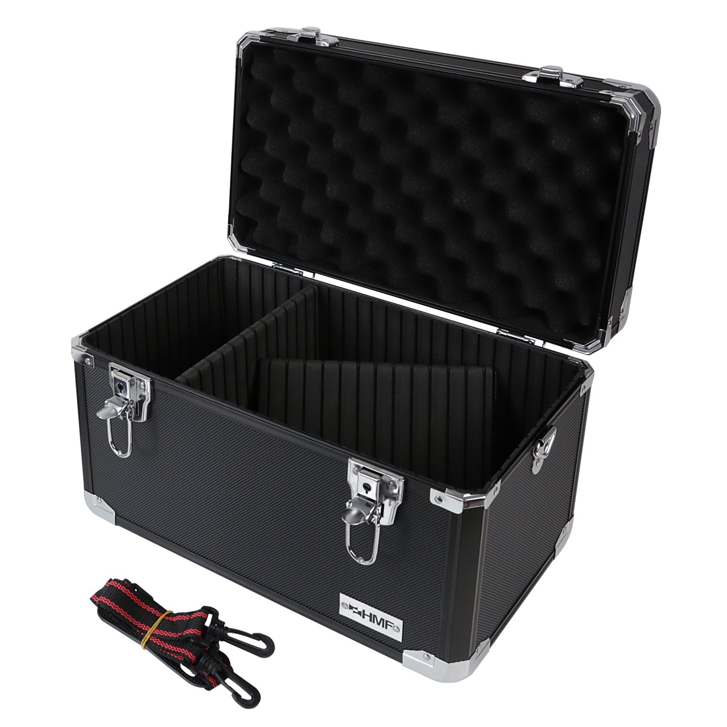 HMF 14801-02 Valise de transport en aluminium, coffre de rangement, compartiments individuels, 40 x 27,5 x 23,5 cm
