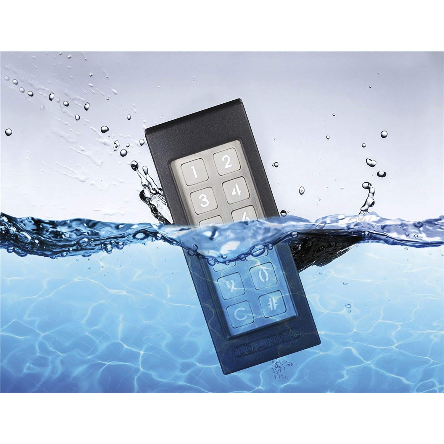 LOCINOX ZILV Slimstone - Teclado de codec (iluminación LED, aluminio), color plateado