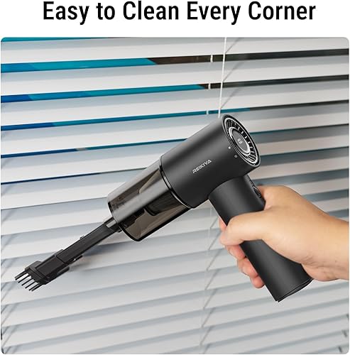 Miniatura 7 de REIKIYA Aspirador de coche portátil inalámbrico 14000PA soplador de aire comprimido 150000RPM soplador para limpieza de teclado y computadora con