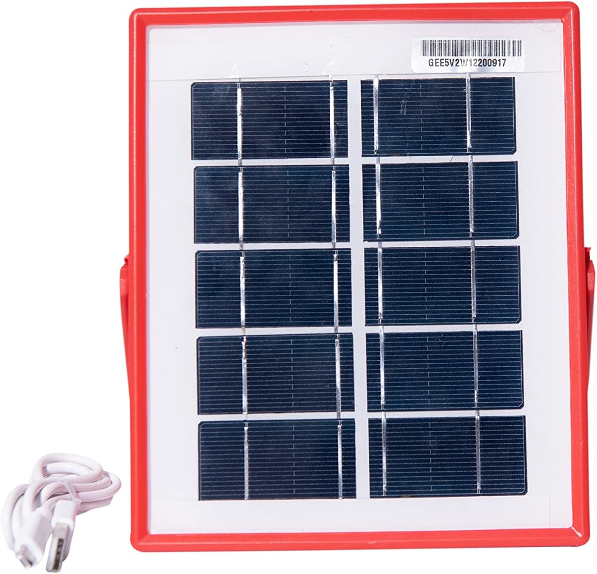 Solar Universe India Usb 2.5W Solar Power Bank With Led Light, Smart Phone Mobile Charging And Lithium Battery For Smartphones & Tablets - Red