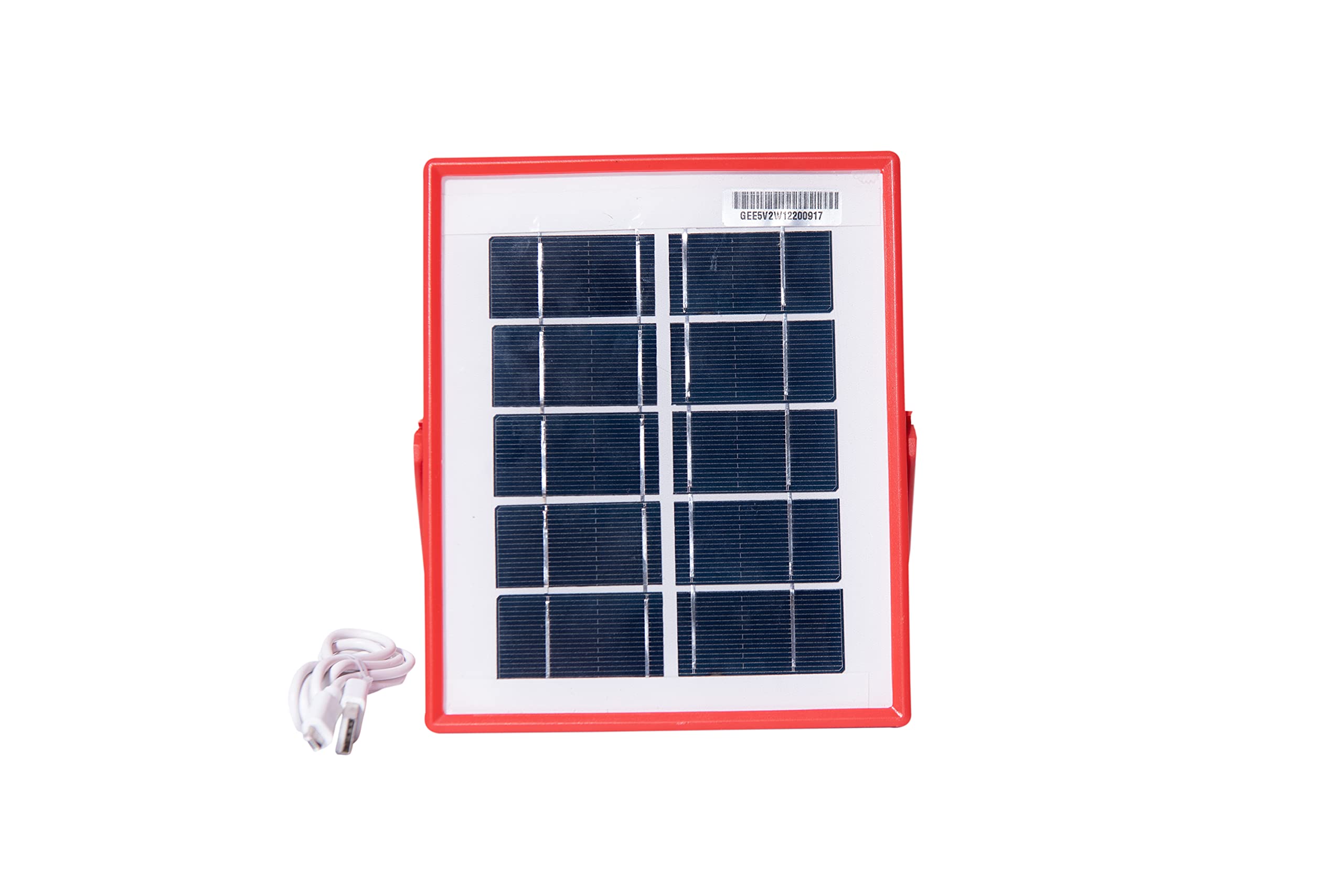 Solar Universe India Usb 2.5W Solar Power Bank With Led Light, Smart Phone Mobile Charging And Lithium Battery For Smartphones & Tablets - Red