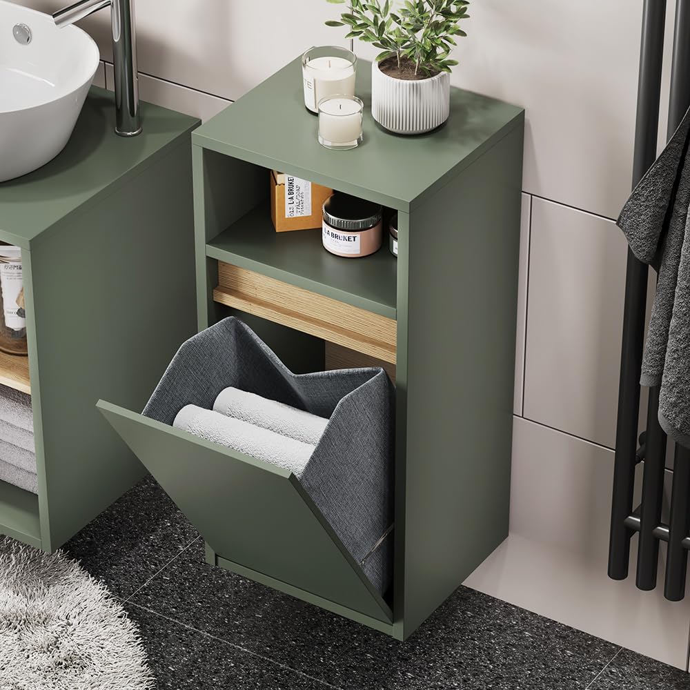 Vicco Armario de baño Viola, Verde/Artesano, 38 x 80 cm