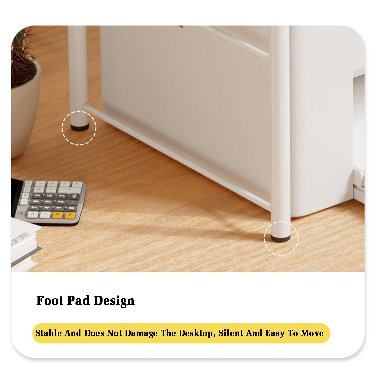 Druckerständer, AV-Medienschrankständer, 3-stufiger Medienaufbewahrungsschrank, Mehrzweck-Home-Office-Organizer, Geeignet for Die Integration Zu Hause Und Im Büro (Color : Beige)