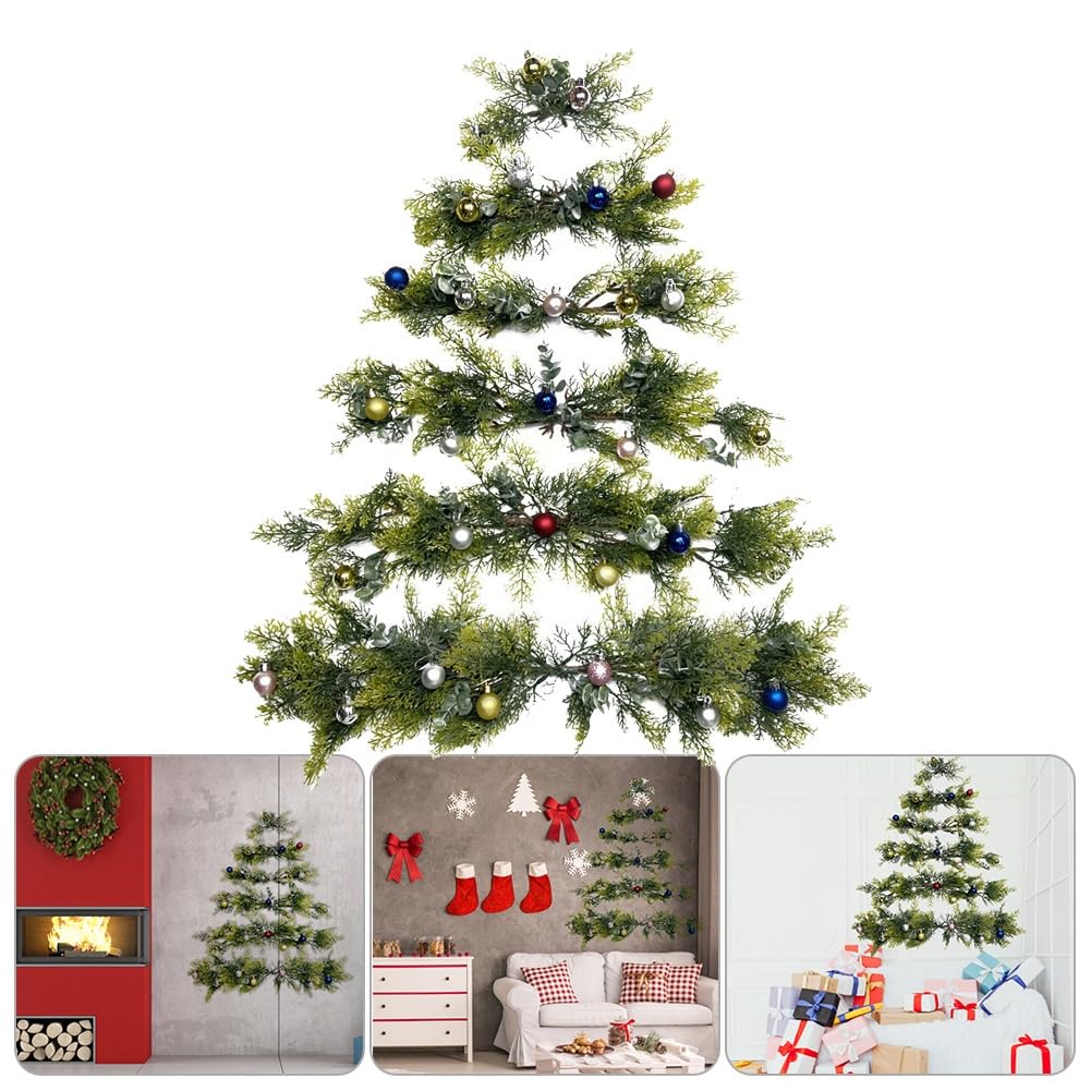 AVCULT Sapin De Noel, DIY Arbre De Noël, Arbre Sapin, Sapin Feutrine A Decorer, Arbre en Decorer, Ornements Détachables Tenture De Noël Arbre DéCoration Fenêtre Porte Cadeaux De Noël