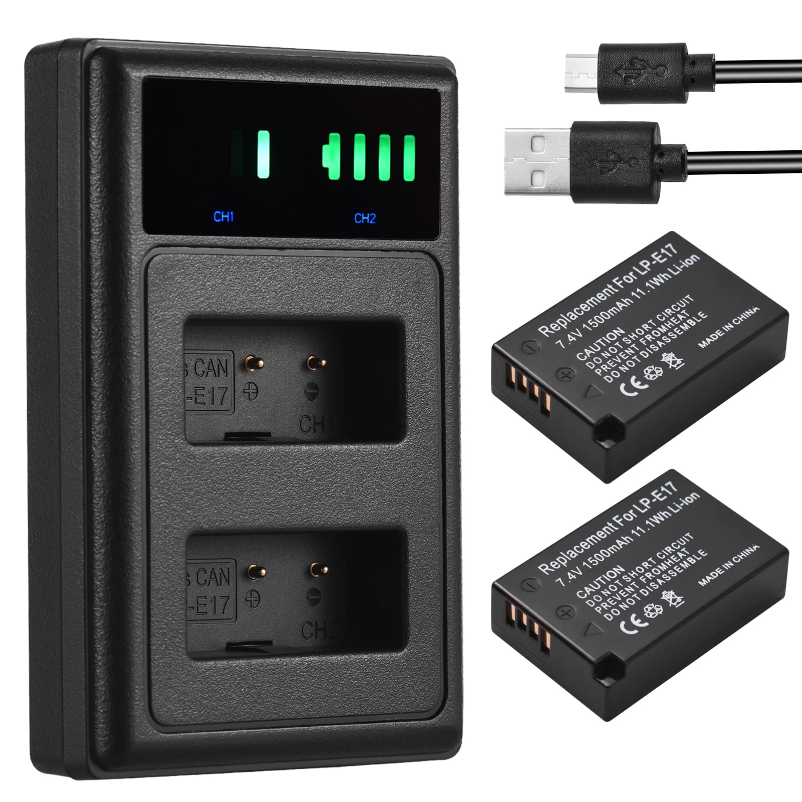 Baterías LP-E17 con cargador USB para no quedarte sin batería durante tus viajes