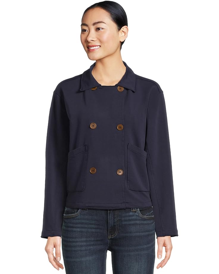 Mod-o-doc Long Sleeves Double Breasted Crop Jacket - Main View