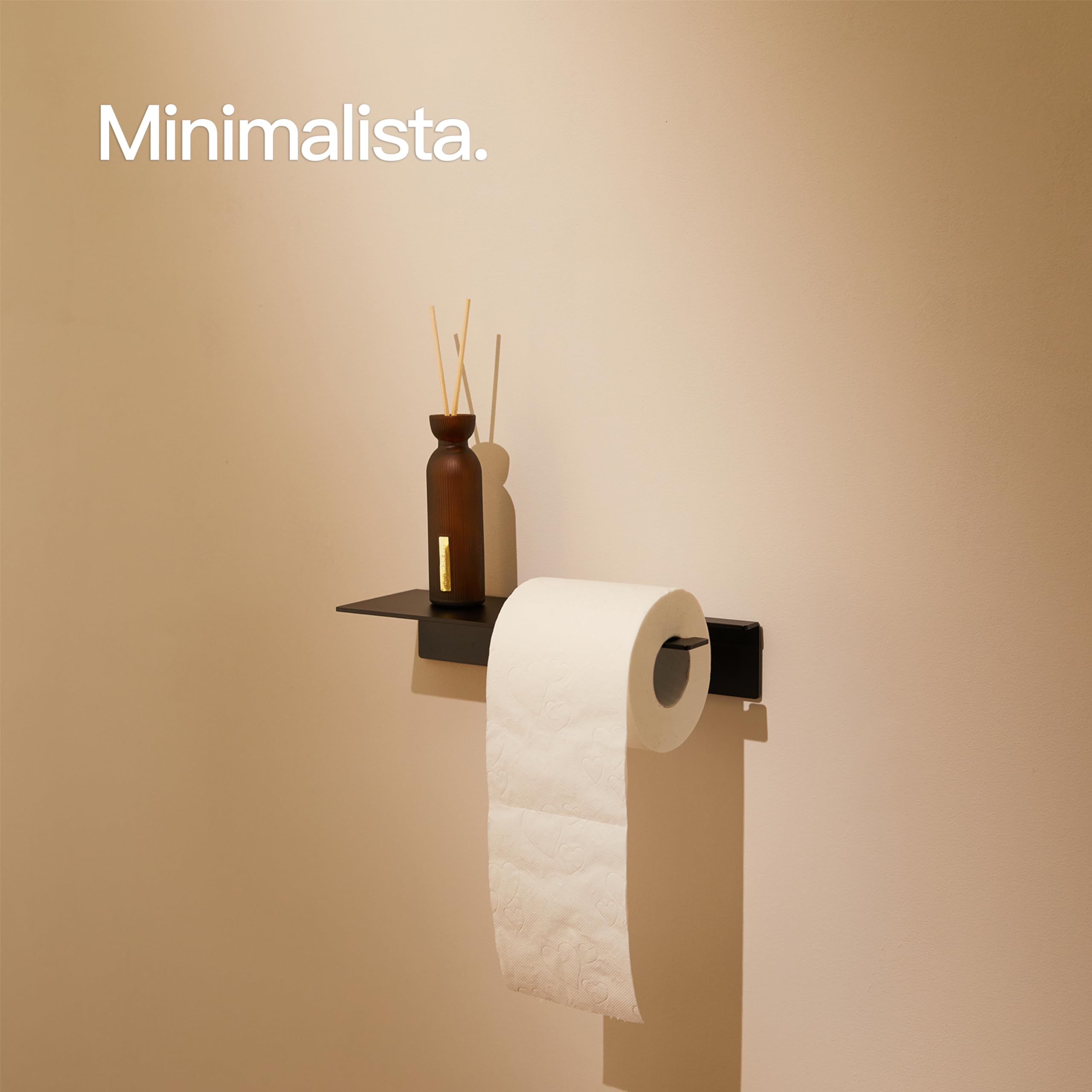 Porta Carta Igienica Adesivo In Alluminio - Nero, Senza Foratura - Foto 7