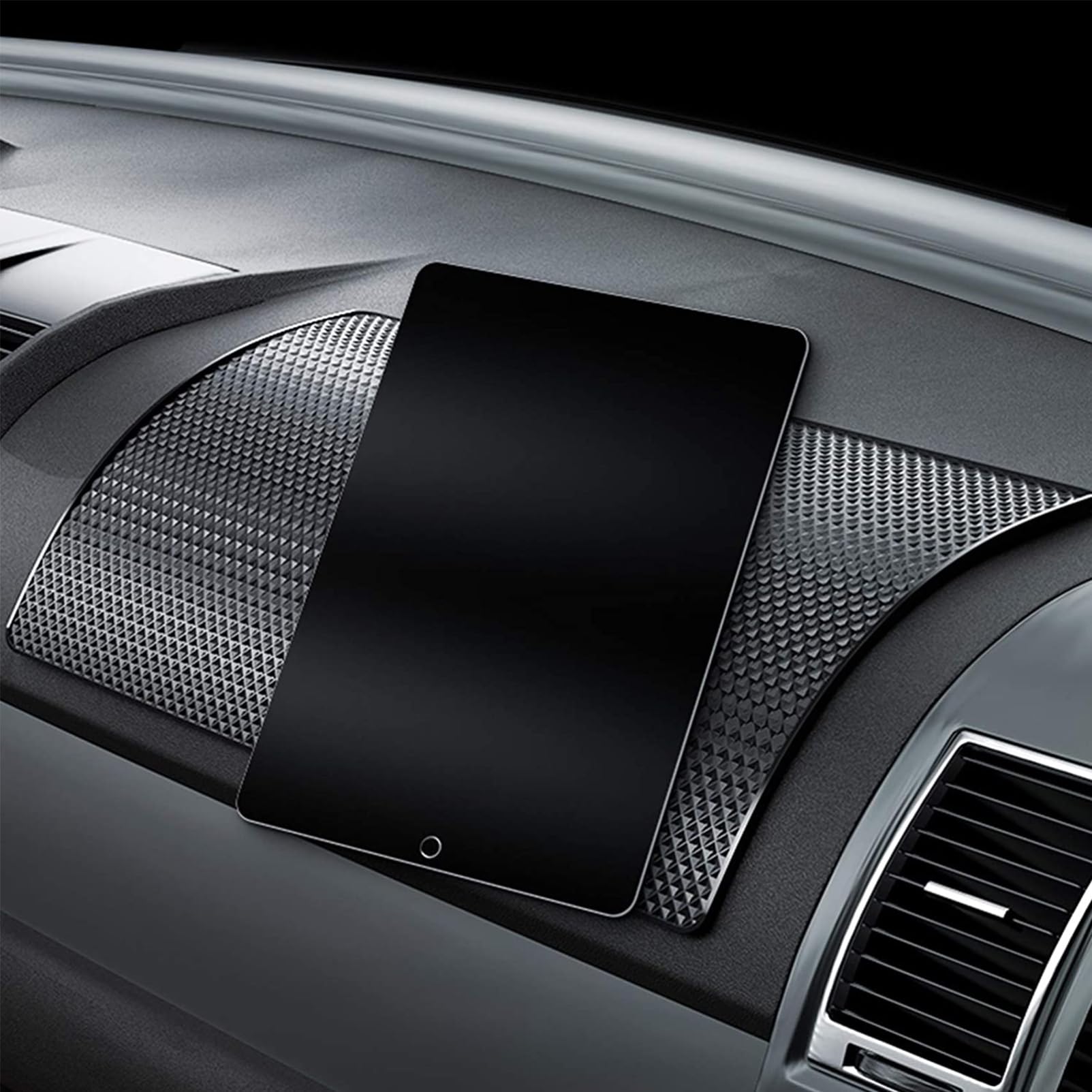 HOLIDYOYO 1Pc Non Slip Skidproof Car Mat Pad for Dashboard Wear Resistant Phone Holder Simple Design Compatible with Vehicles Easy to Clean and Install Black