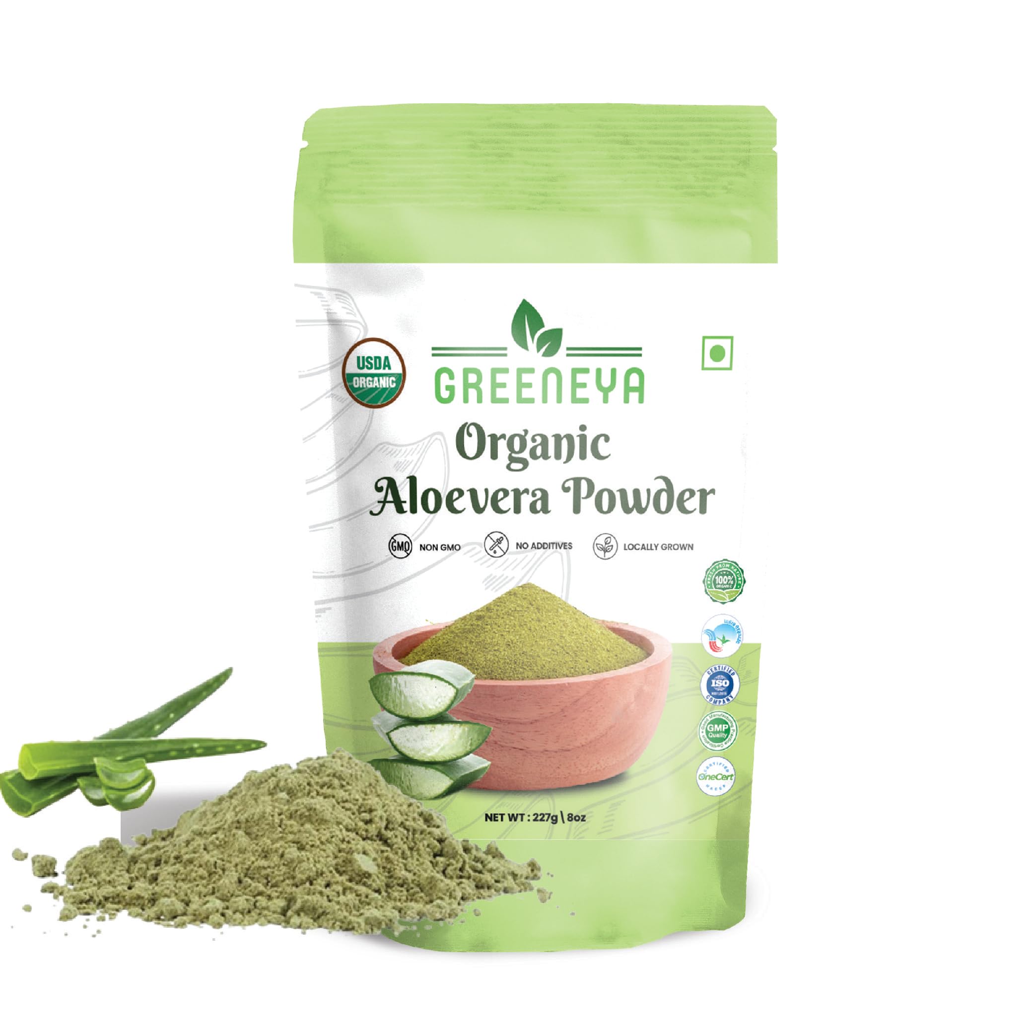 Greeneya Natural Organic Aloevera Powder | Natural Skin Moisturizer | Eco Friendly | For Face, Skin,Hair Care & Food Grade -For Man and Women 227g (B0D6X38HXQ) Amazon Price History, Amazon Price Tracker