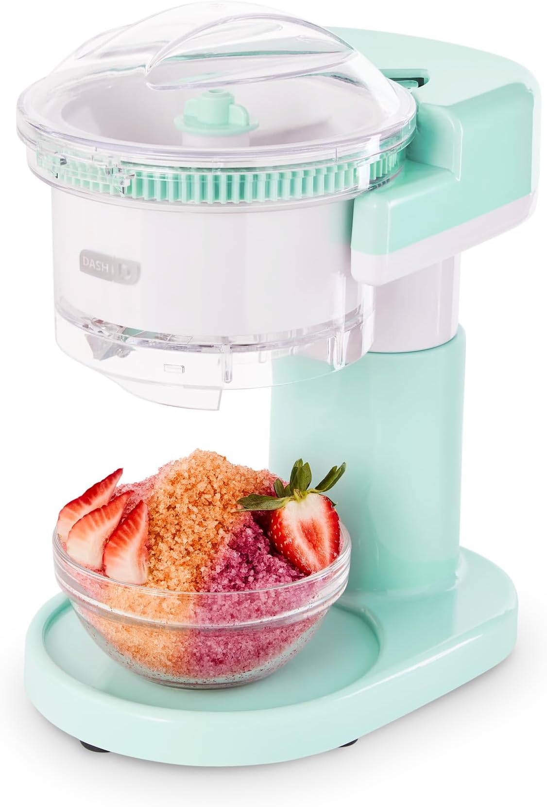 DASH DSIM100GBAQ02 Shaved Ice Maker + Slushie Machine with Stainless Steel Blades for Snow Cone, Margarita + Frozen Cocktails, Plastic, Aqua