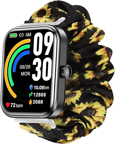 Miniatura 9 de Compatible con TOZO S3 Smart Watch, banda elástica de tela elástica para reloj para mujer, lindas correas de repuesto compatibles con TOZO S3 1.83