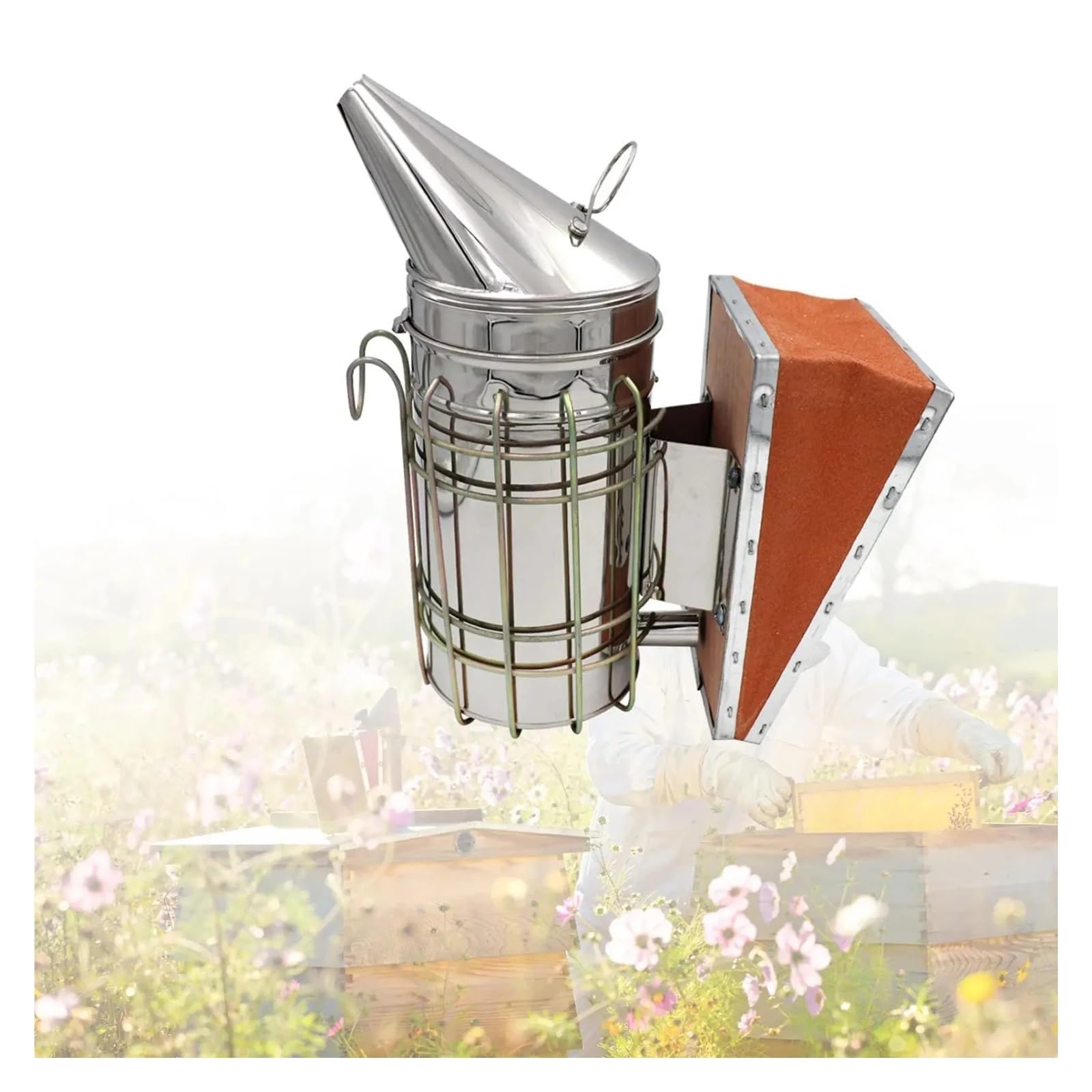Pulverizador De Apicultura, Ahumador De Abejas Con Calor, Suministros Manuales, Acero Inoxidable Herramientas Necesarias Apicultura