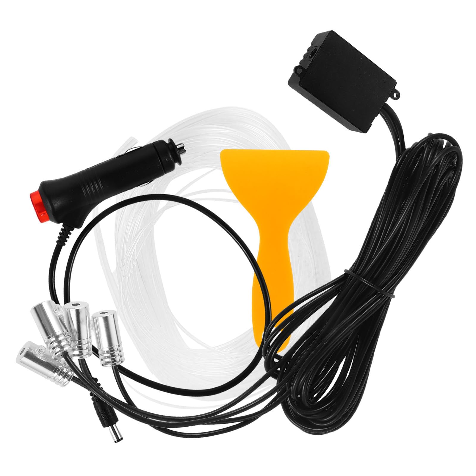 ifundom Kit de Luces LED Interiores Control Remoto para Coche Fibra Óptica de 6 Metros y Estructura Resistente para Decoración del Interior del Vehículo