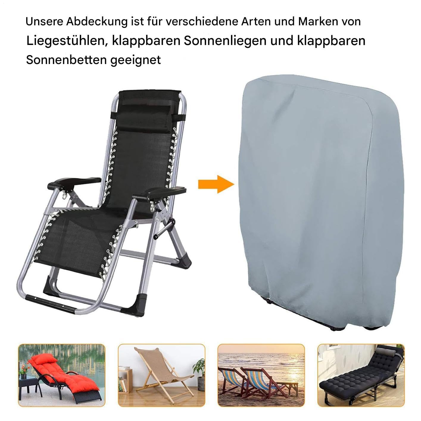 Fundas Para Sillas Plegables De Jardín Cubierta Impermeable De 2 Piezas