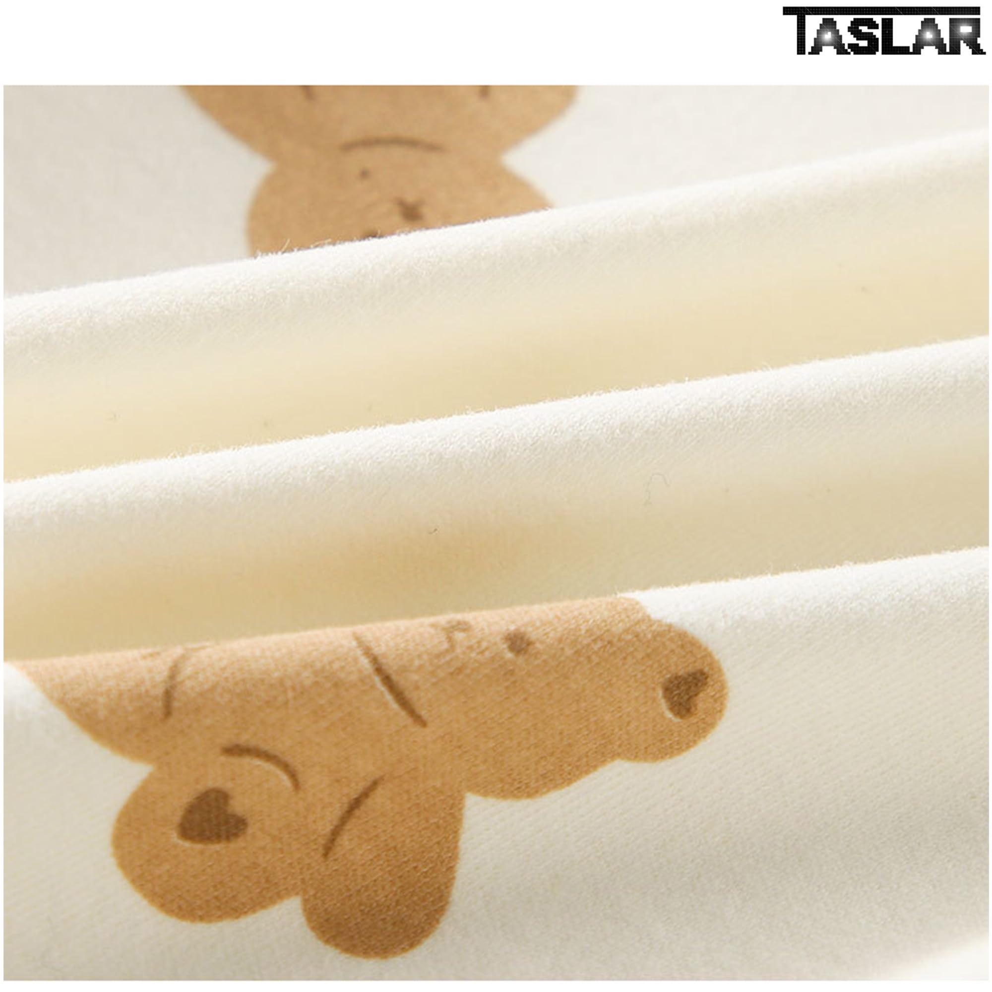 TASLAR Cute Bear Cartoon Two Piece Clothes Set Cotton Long Sleeve Open Front Outfits Room Wear, Sleepwear, Soft Pajamas Top for Unisex Baby Boys Girls 3