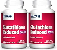 Vista 1 de Jarrow Formulas - Glutatión reducido 500 mg 60 cápsulas (paquete de 2)
