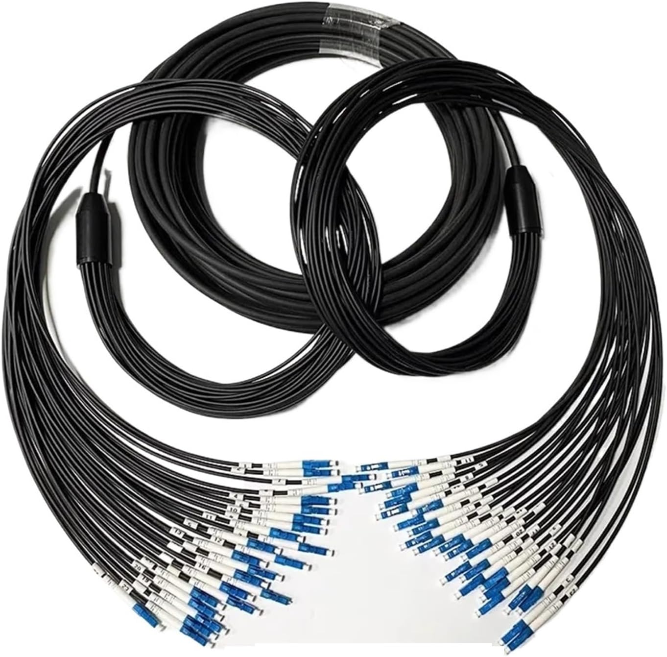 TPU Field Armored Fiber Optic Jumper,24-core,single-mode, Super Soft, Wear-resistant Anti-mouse Bite, LC To SC-FC-ST,100m,120m(SC-SC 100 meters)