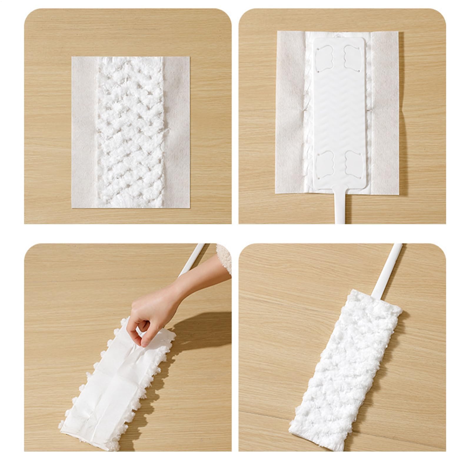 Plumero reutilizable con mango extensible, paños de microfibra para una limpieza eficiente de refrigeradores y debajo de electrodomésticos