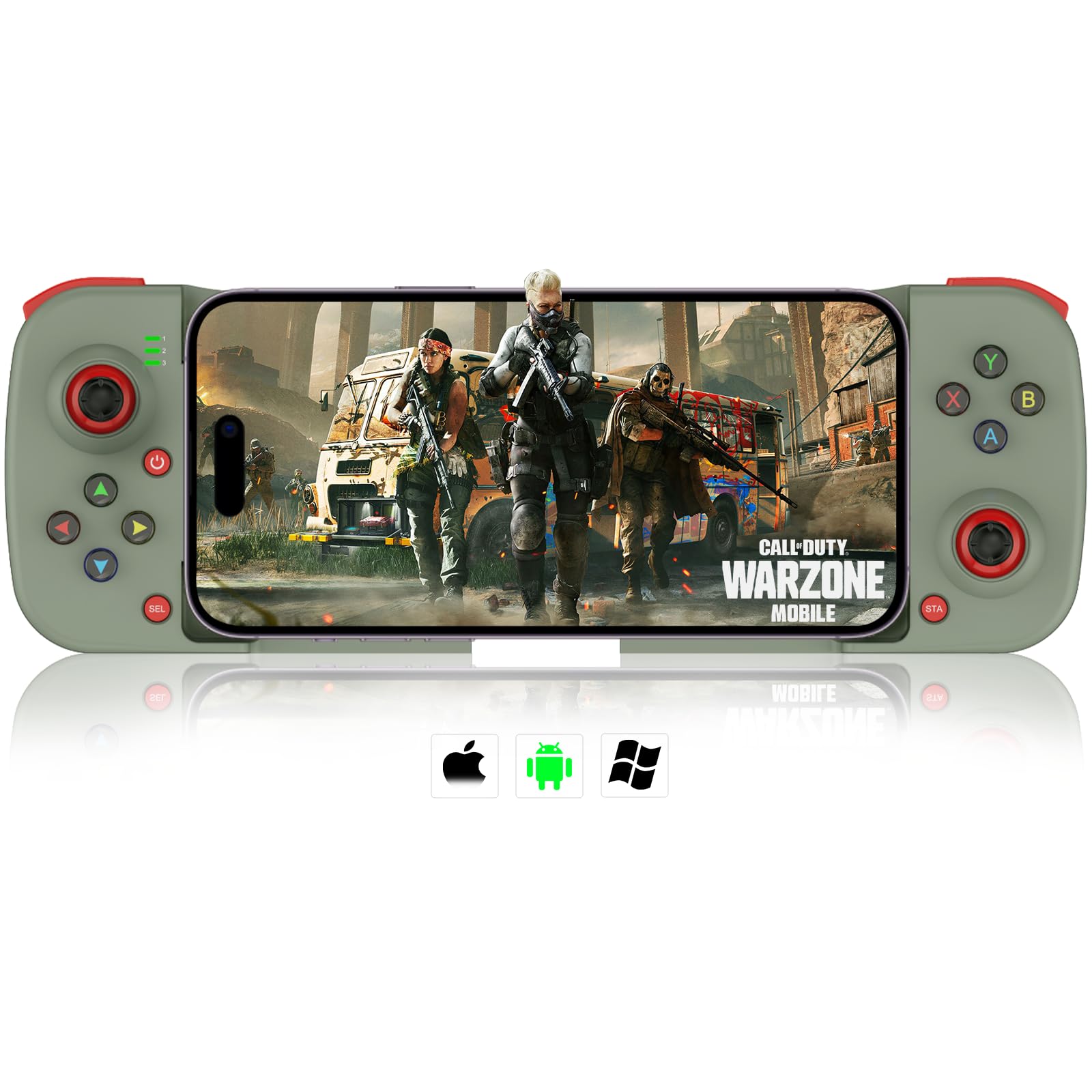 arVin Mando inalámbrico para juegos para iPhone, Android, PC, Gamepad, joystick para iOS iPhone 15/14/13, iPad, Samsung Galaxy S23/S22/S21, Google Pixel, One Plus, tablet, Call of Duty Mobile - con