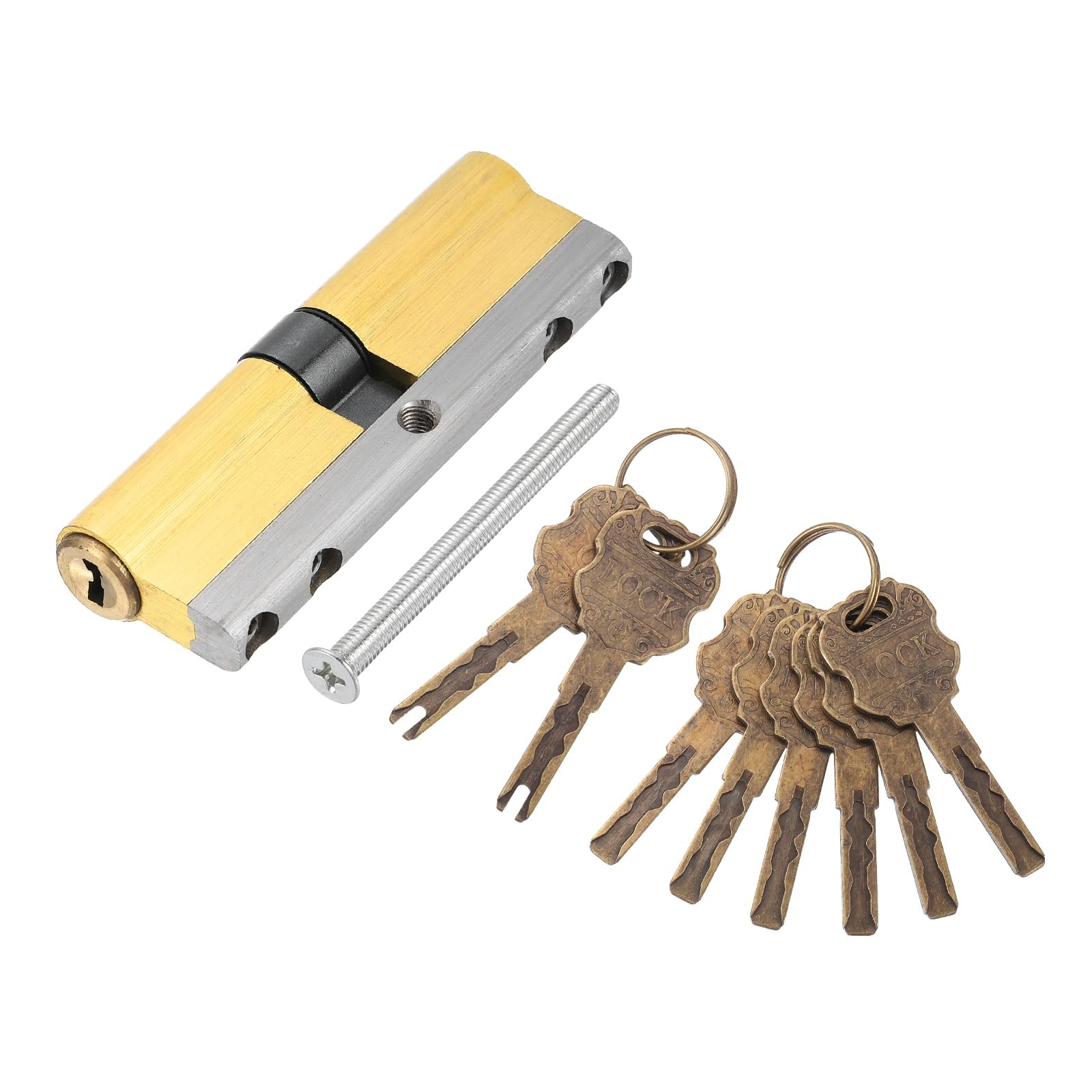 Cilindro de bloqueo de puertas de doble bloqueo 45/45 antirrobo con 8 llaves para puerta de madera