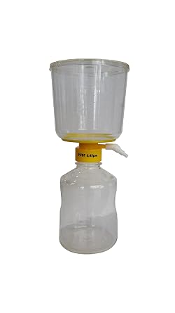 Argos Technologies BPV4510 Polystyrene Bottle Top Aspirators, 0.45 m PVDF Membrane, 1,000 mL, Sterile Pack of 12