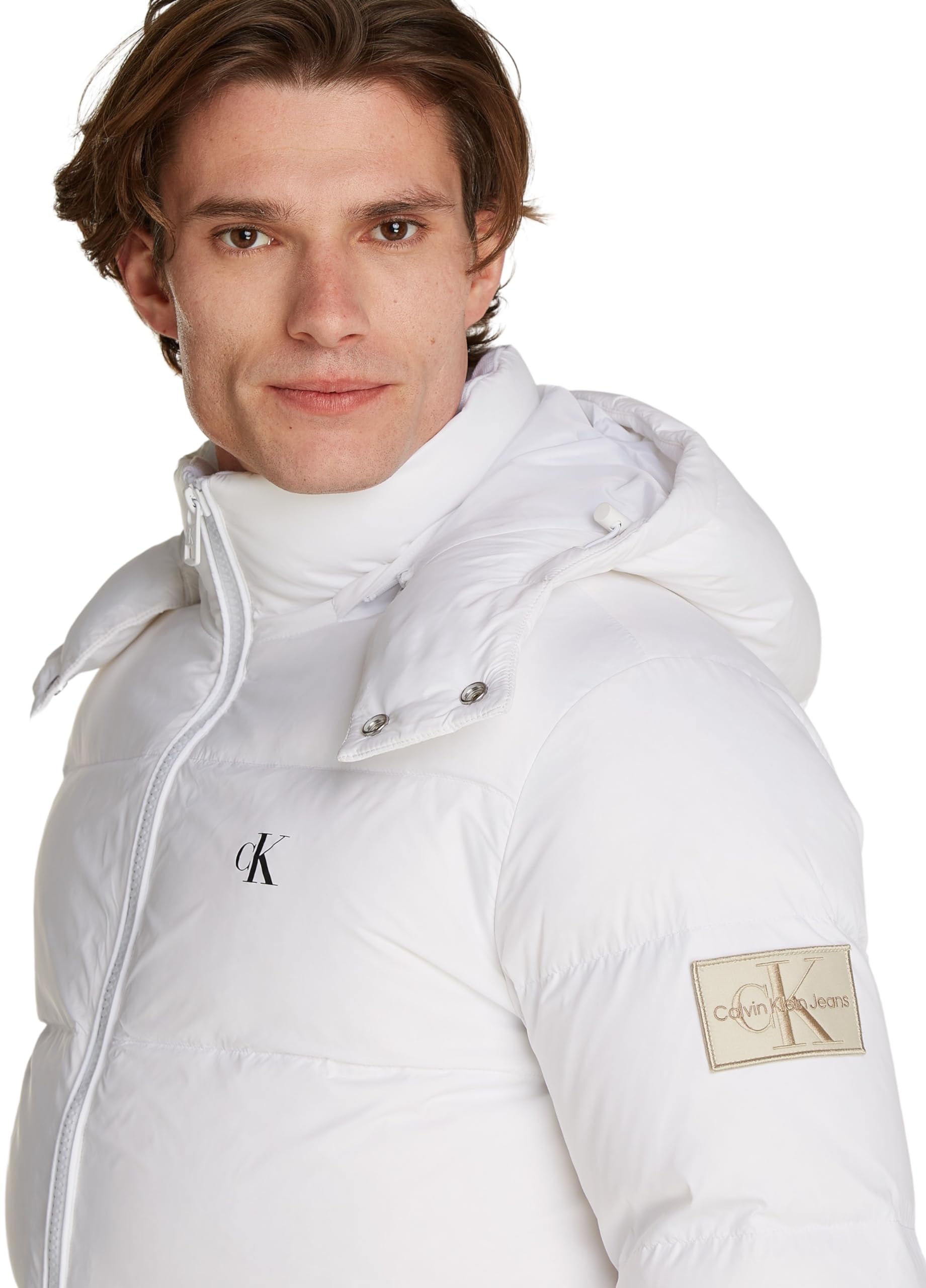 Calvin Klein Uomo Piumino Essentials Down Jacket con Cappuccio