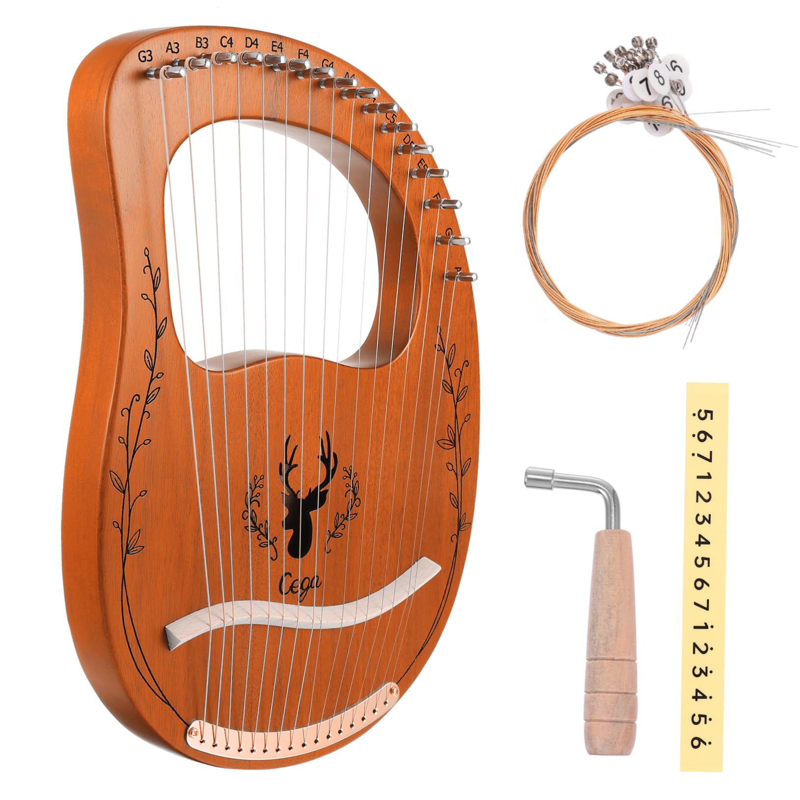 Amazon | TOPPERFUN 1 セット 16 リラ 手持ち ハープ 木製 ハープ 木製