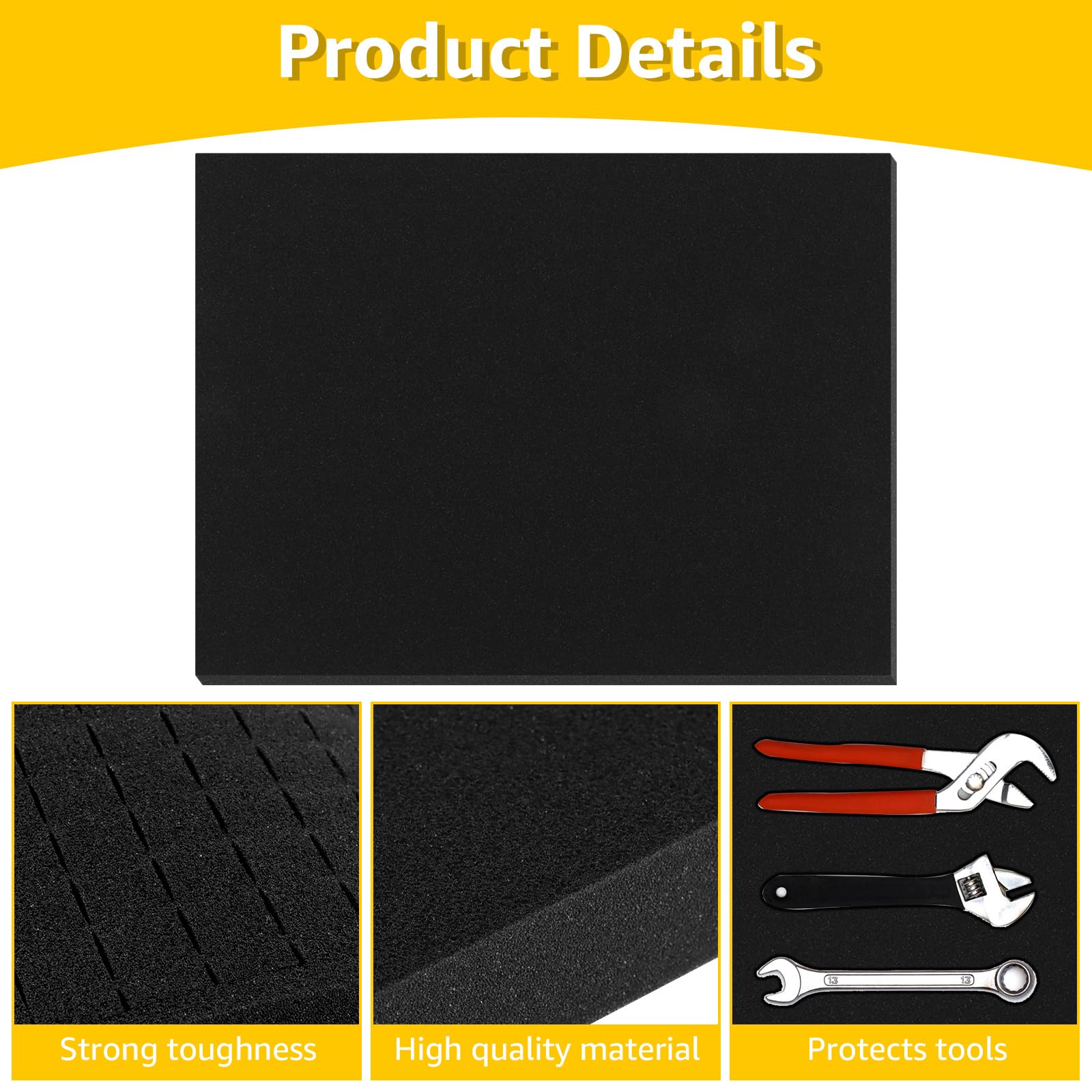 Rasterschaumstoff Würfelschaum, 5 Stück 400 x 300 x 25mm/5 Stück 400 x 300 x 10mm, Kamerakoffer Schaumstoff, Schaumstoffeinlage zum Auseinandernehmen für Schutzkästen, Präzisionsinstrumente