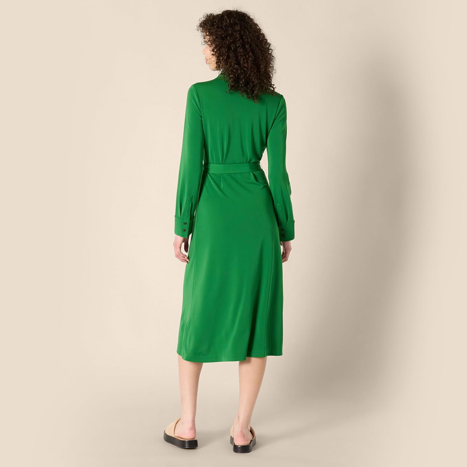 Amazon Essentials Women's Regular-Fit Matte Jersey Midi Length Dress - Image 3