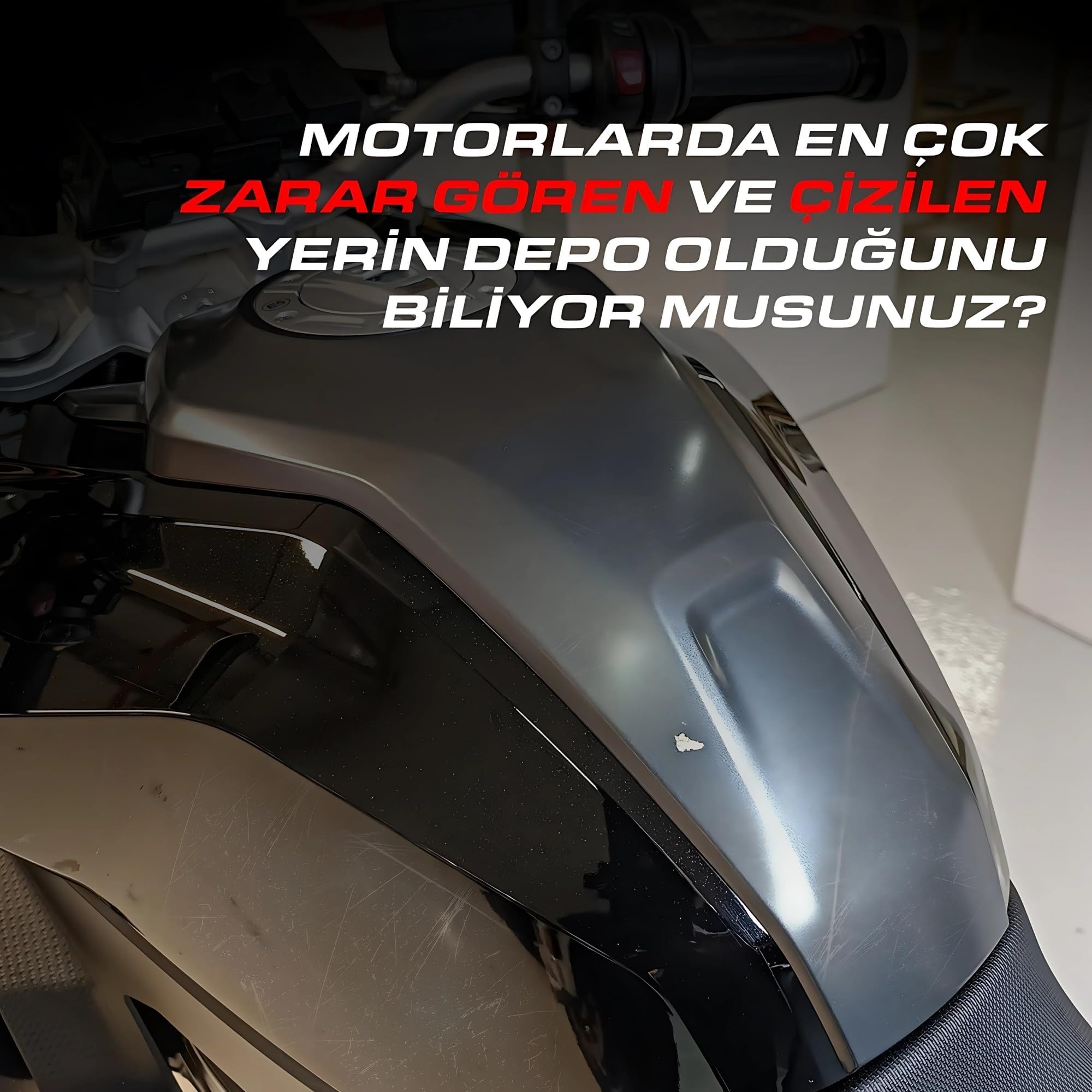 GRIPPATCH Tank Pad, Kawasaki ZX-6R 2025 ile Uyumlu Kaydırmaz Depo