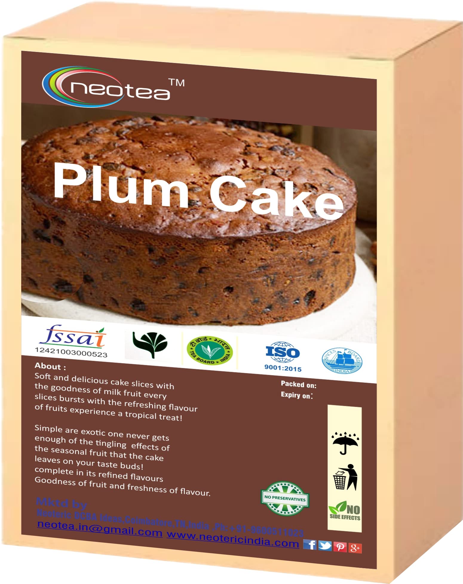 Neotea Traditional Kerala Plum Cake 250 gm (B0BMWWZQTD) Amazon Price History, Amazon Price Tracker