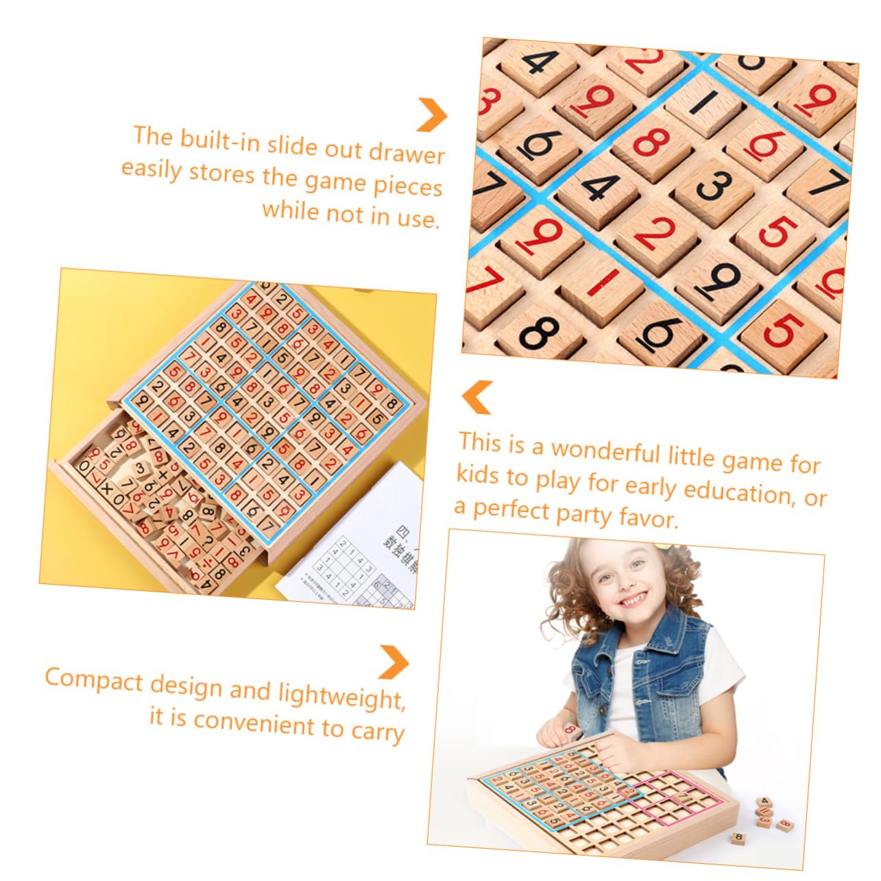 Genérico 1 Juego Sudoku De Madera Juegos Juguetes Educativos Juguete De Sudoku De Matemáticas De para De Educación Temprana Aritmético