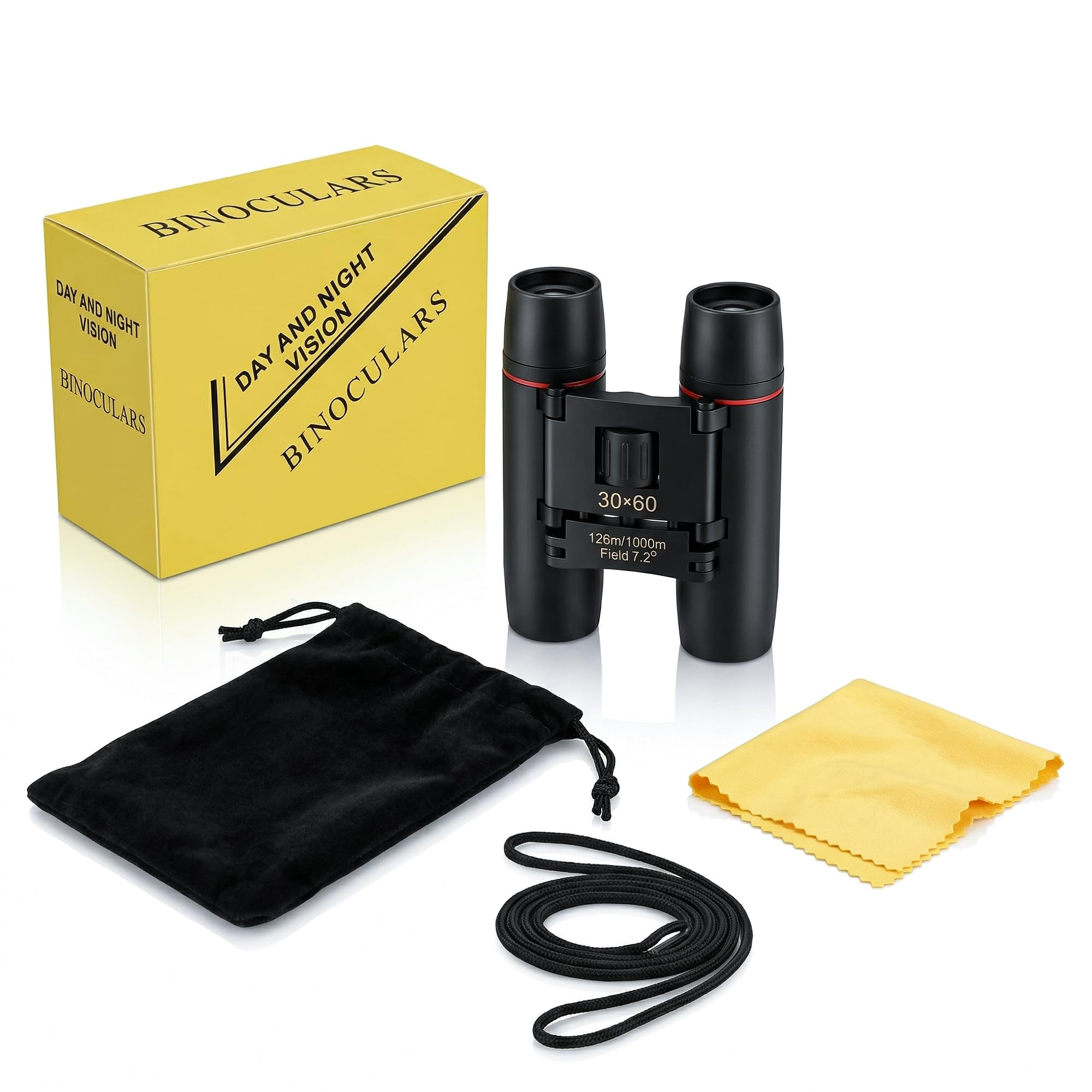 Binoculars for Adults & Kids, HD High Power Mini Folding Telescope, Wide Field View 126m/1000m, Lightweight Portable for Travel, Bird Watching, Sports & Outdoor Use (Mini Binoculars 30X60)-image-18