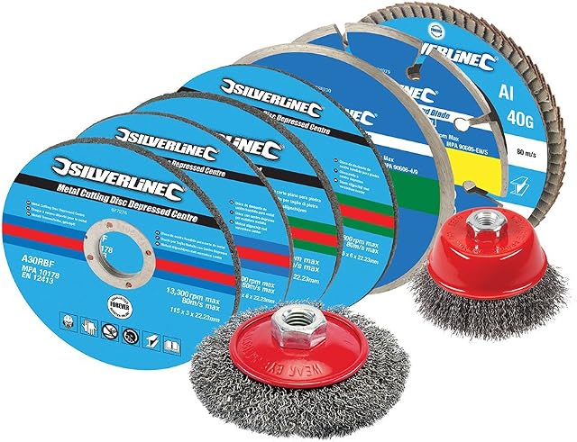 Silverline 633831 Cutting and Grinding Discs Kit 12pce 12pce 115 mm