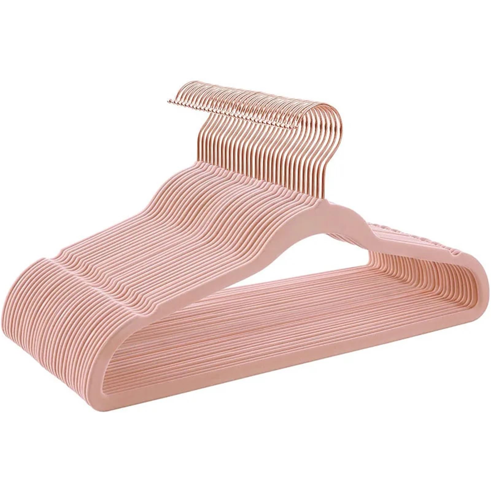 Duexioly M01 Velvet Hangers 10Pcs Velvet Dryer Hanger 30Cm Seamless Flocking Hook Dry And Wet Wardrobe Storage For Storage(M01)